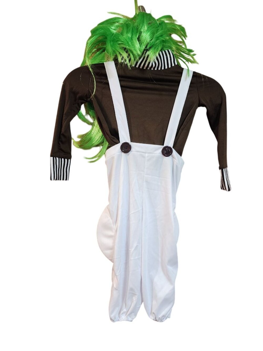 Oompa Loompa Halloween Costume, White/Brown/Green Childs 4T